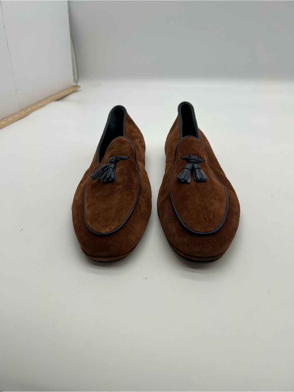 Rubinacci Napoli Todd Snyder Marphy Suede Tassel Loafers 10.5 - Picture 2 of 8